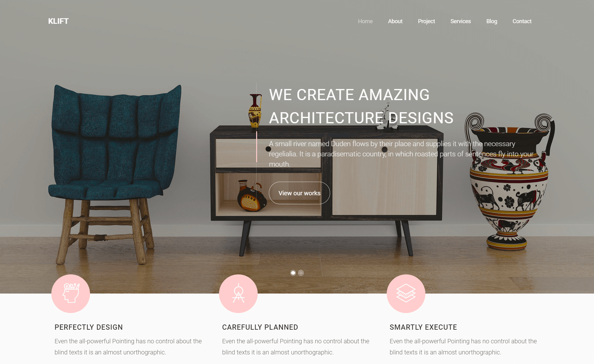 Klift - Free Bootstrap 4 HTML5 Interior Design Agency Website Template