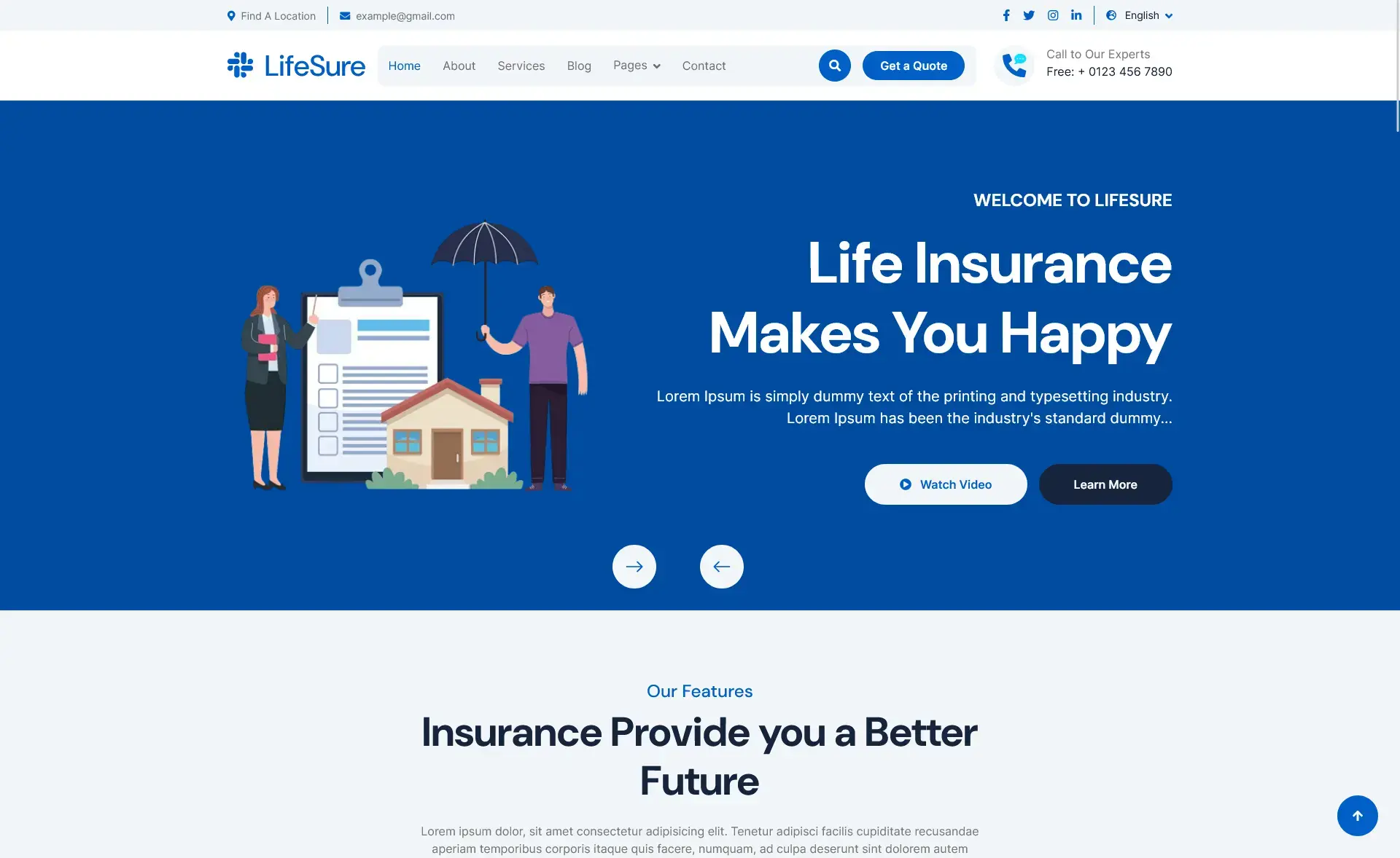 LifeSure - Free Bootstrap 5 Business Website Template