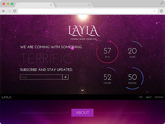 Layla - A Free Responsive Coming Soon Under Construction Template