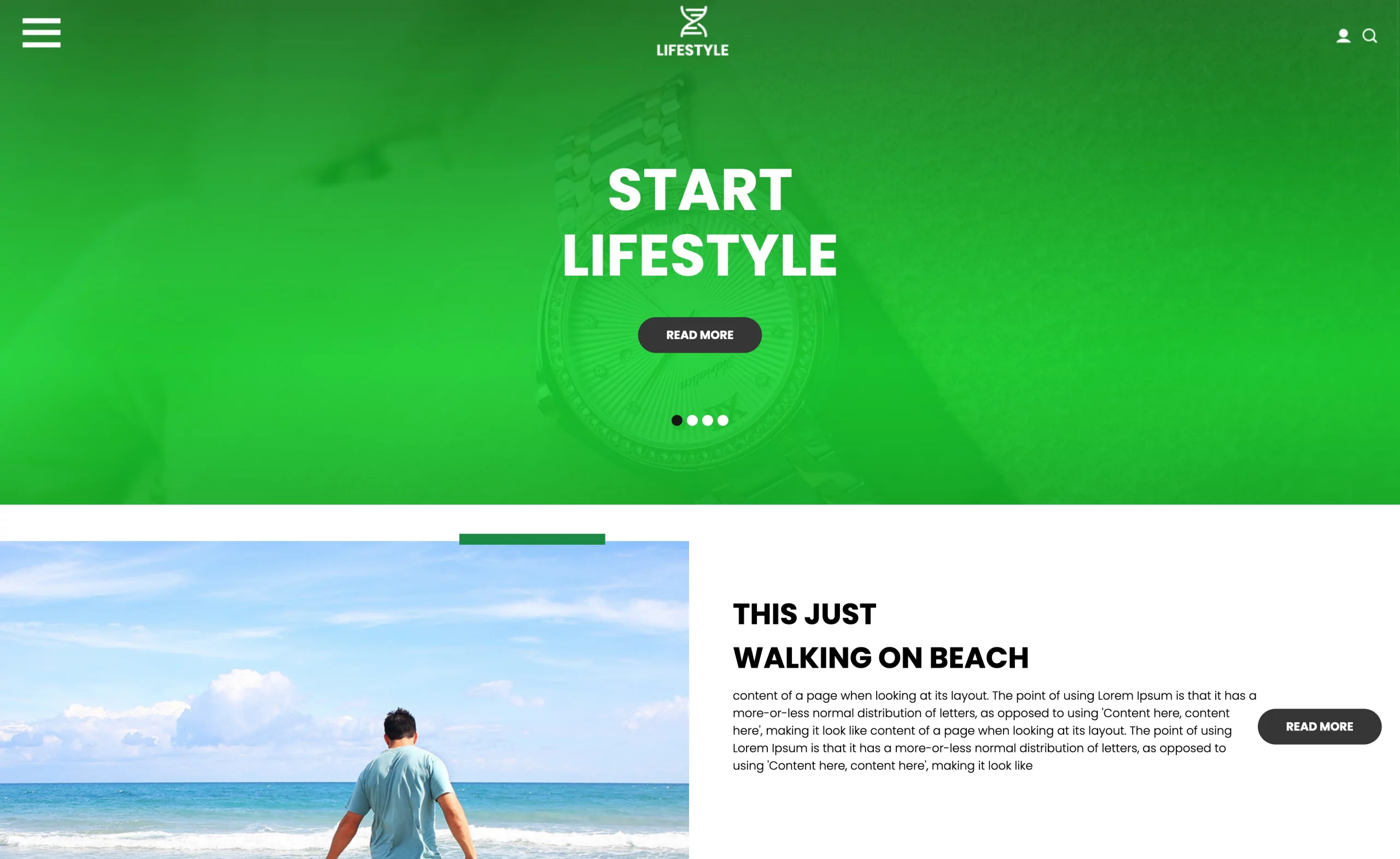 LifeStyle - Free Bootstrap 4 Responsive Fitness Website Template