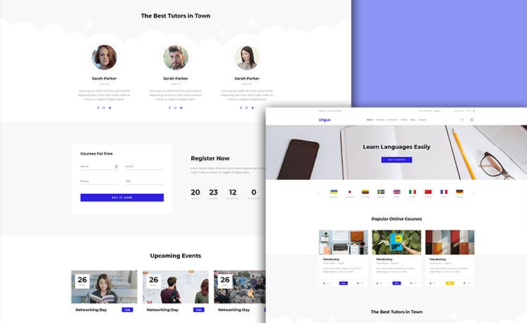 Lingua - Multi-page Free Responsive Bootstrap 4 Education Template