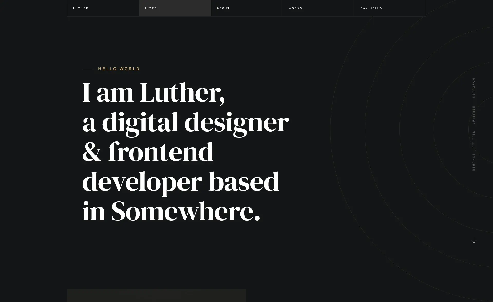 Luther - Free One-Page HTML5 Portfolio Website Template