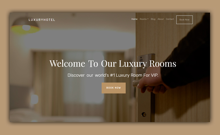 Luxury Hotel - Free HTML5 Hotel Website Template for Painless Customization