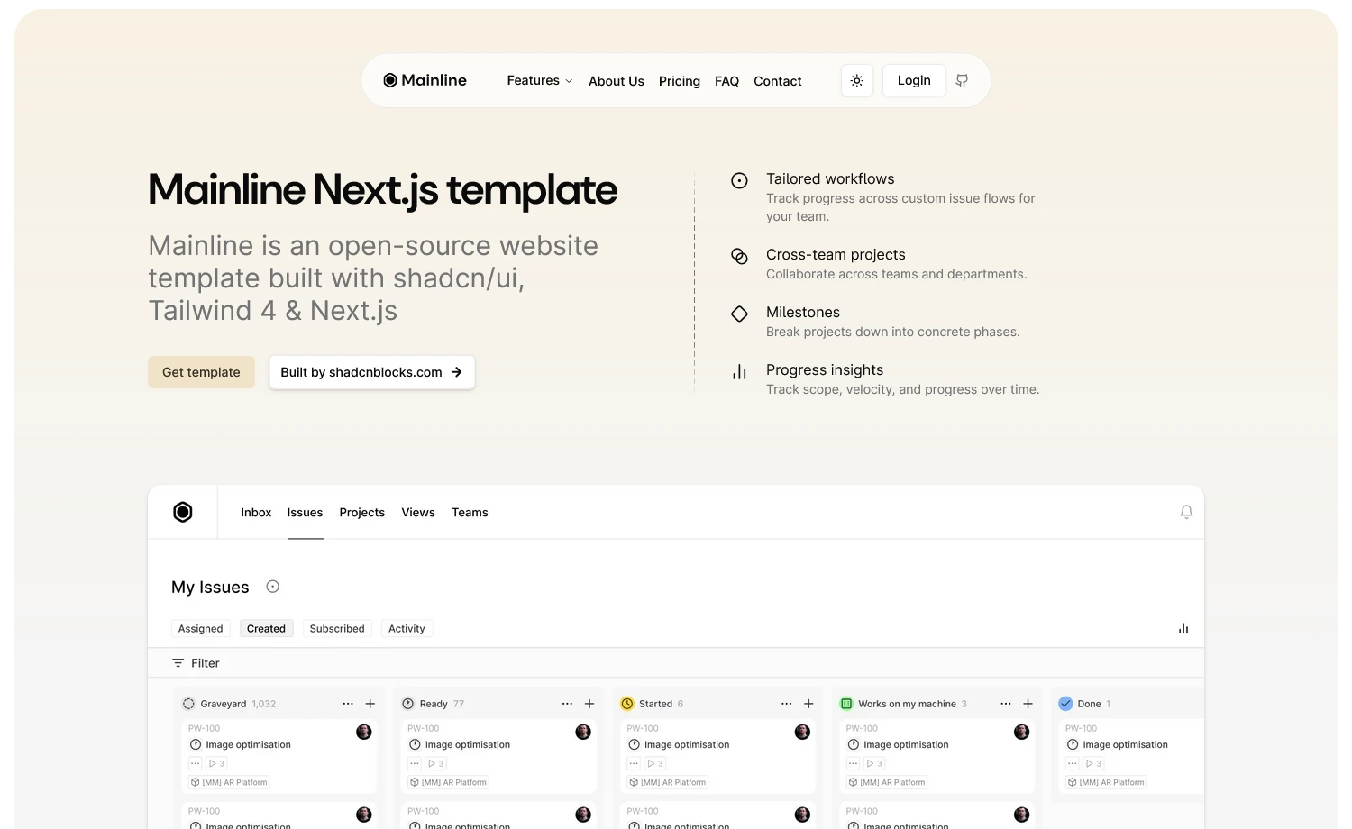Mainline - Free Tailwind CSS & Next.js Landing Website Template