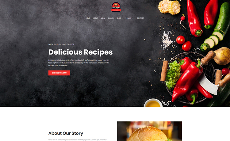 Marco - Feature-engaging Free Responsive Restaurant Template