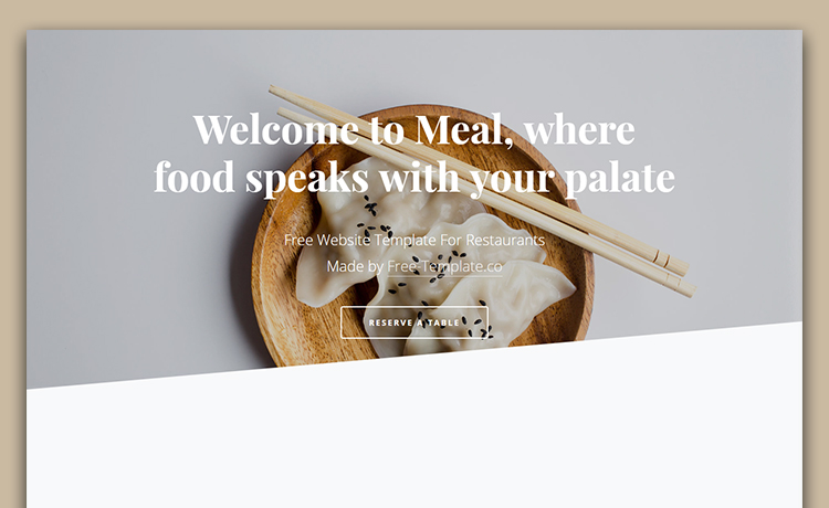 Meal - Free HTML5 Responsive Restaurant Template