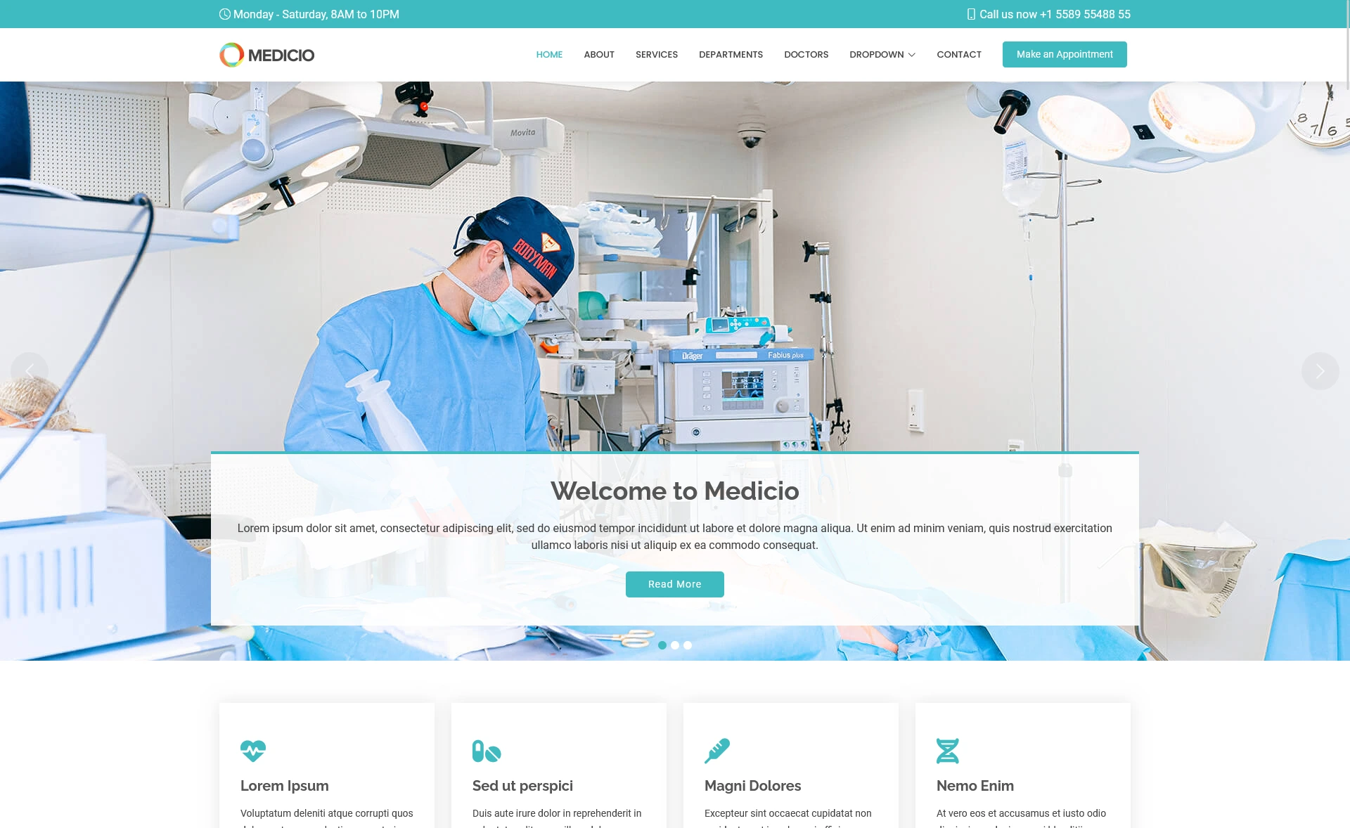 MediCio - Free Responsive Bootstrap 5 Medical Website Template