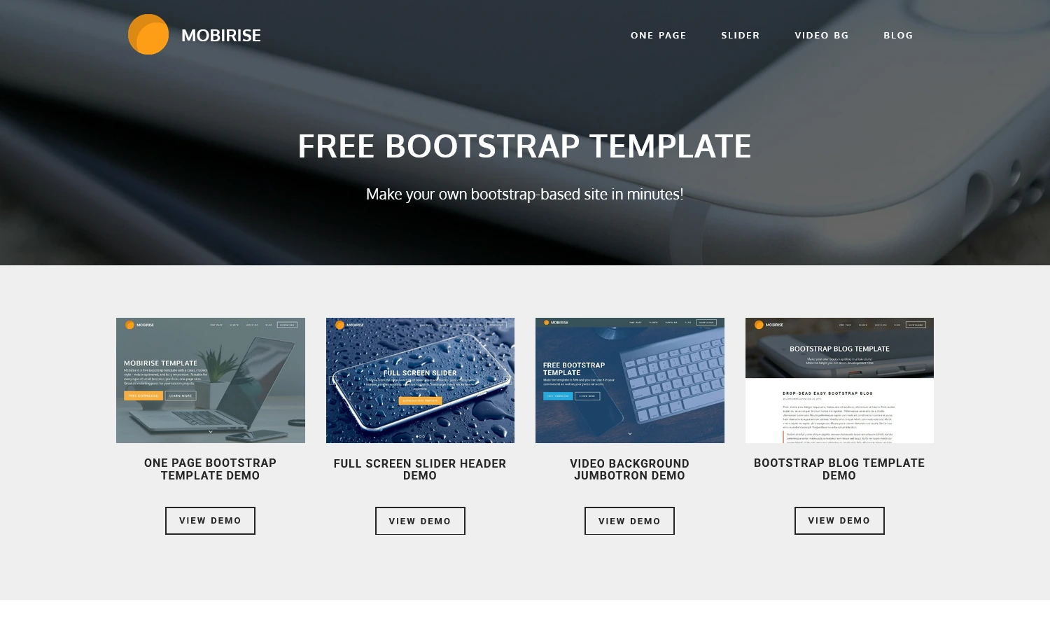 Mobirise - Free Bootstrap One Page Multipurpose Template
