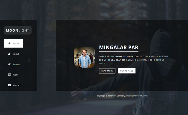 Moonlight - Free HTML5 One Page Bootstrap Template for Portfolio and Photography