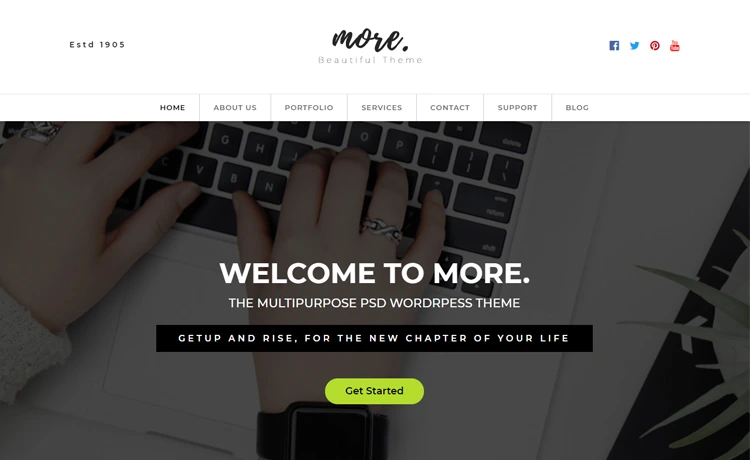 More - Free Bootstrap 4 HTML5 agency portfolio website template