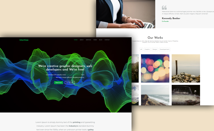 Mortiz - Feature-rich and Mobile-friendly Free Bootstrap Agency Template