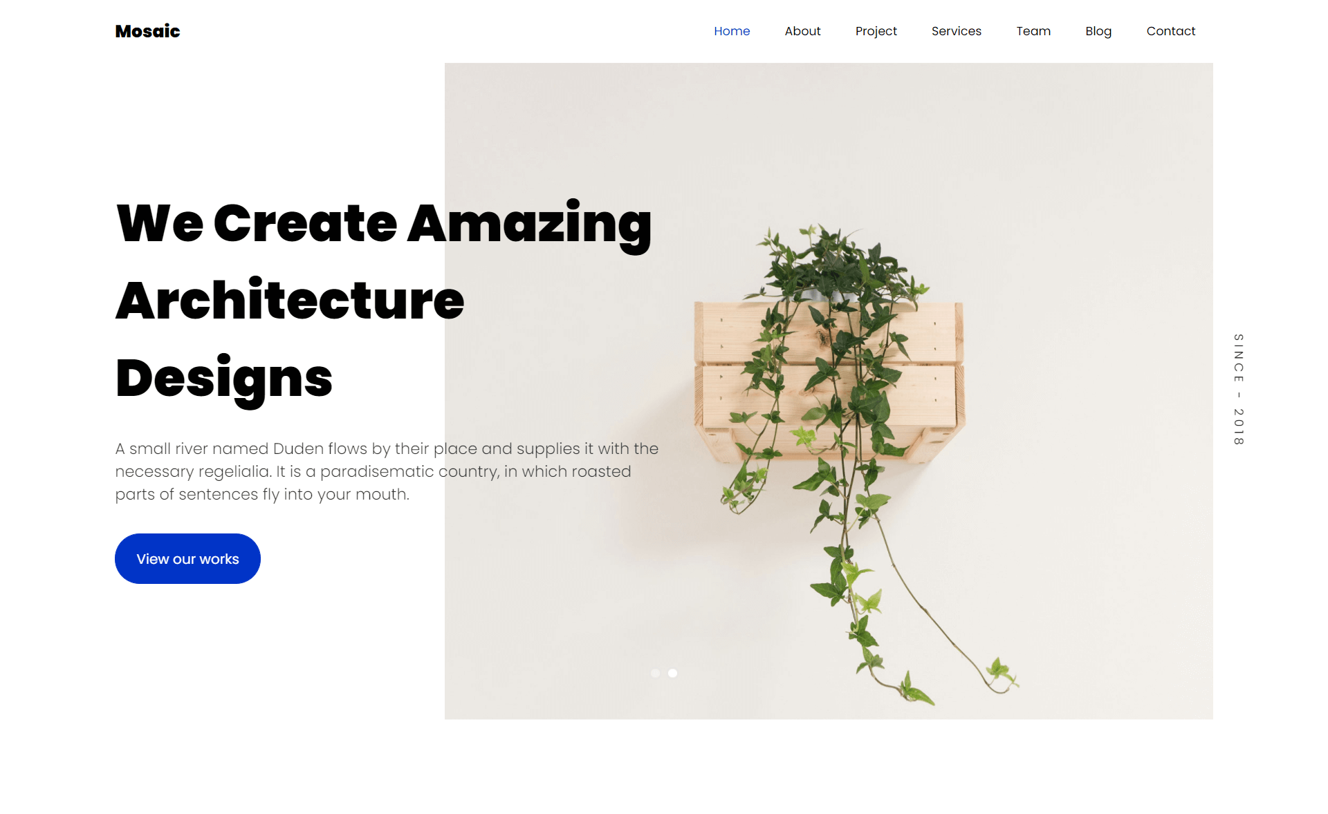 Mosaic - Free Bootstrap 4 HTML5 Architectural Business Website Template