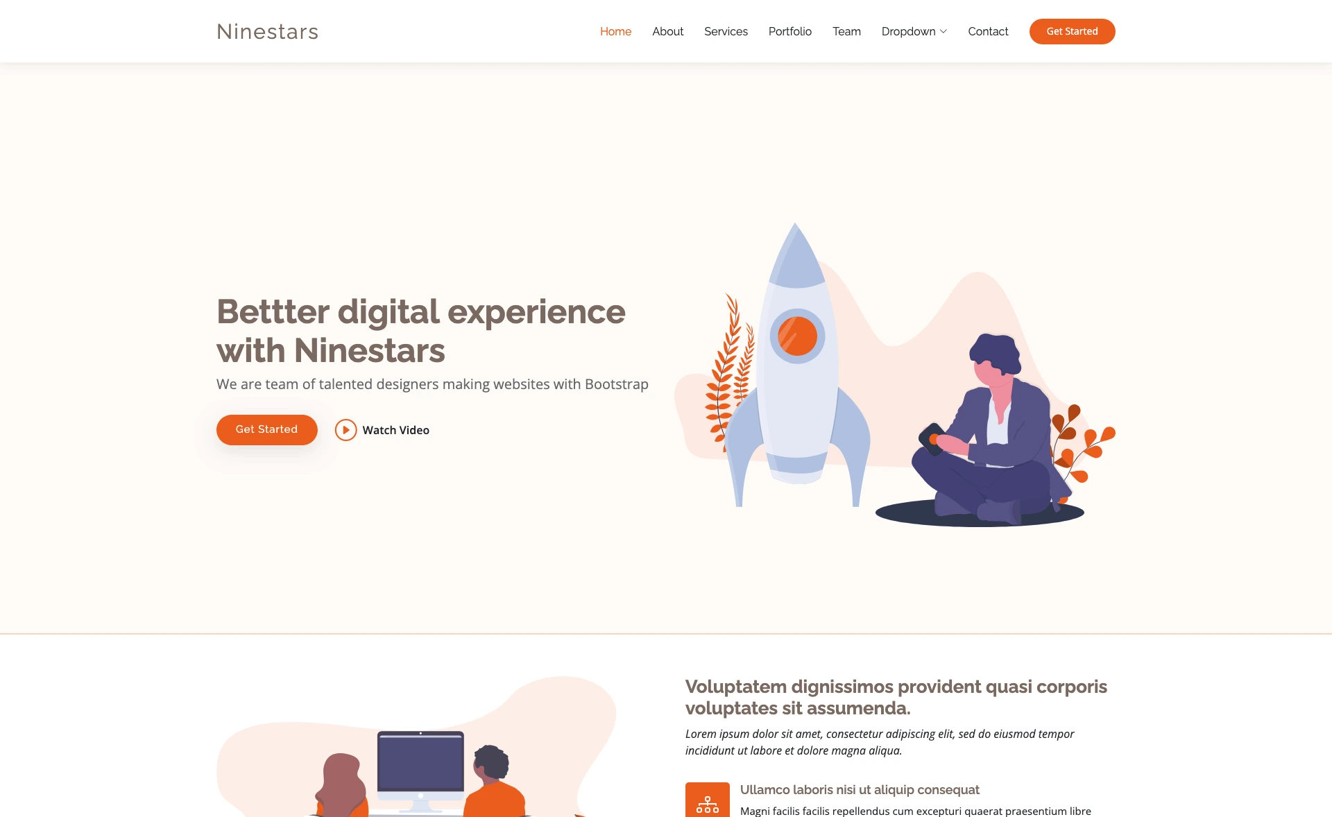 NineStars - Free Bootstrap 5 Portfolio Website Template
