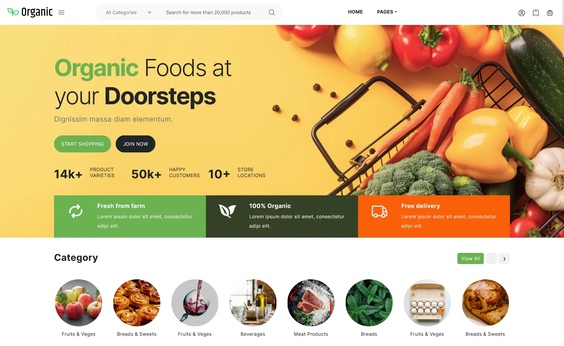 Organic - Free Bootstrap 5 eCommerce Website Template