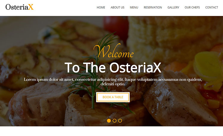 Osteriax - Free HTML5 Restaurant Template with Working Contact Form