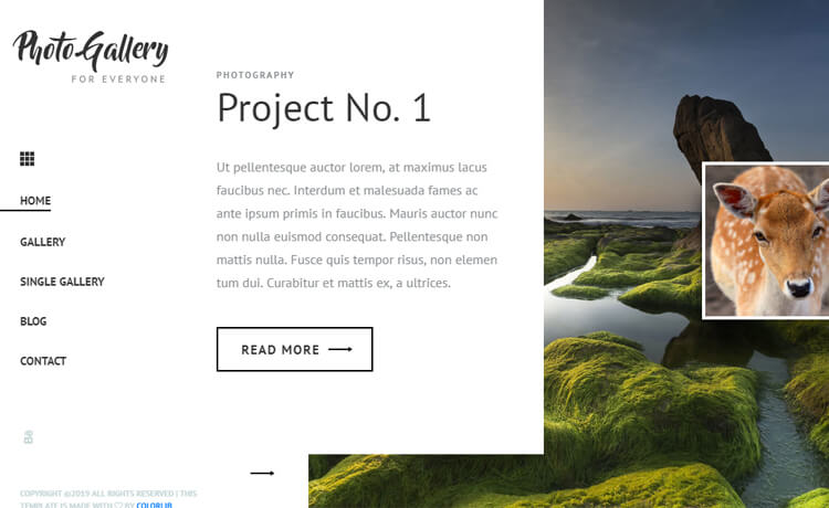 PhotoGallery - Free HTML5 Bootstrap 4 Photo Gallery Website Template