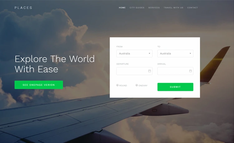 Places - A Clean, Free Bootstrap 4 Travel Agency Website Template