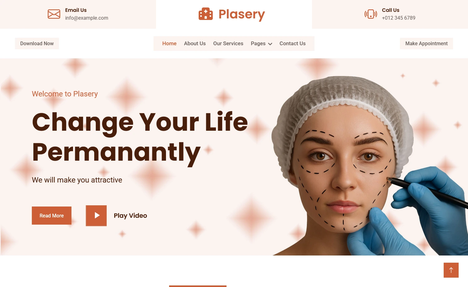 Plasery - Free Bootstrap Plastic Surgery Website Template