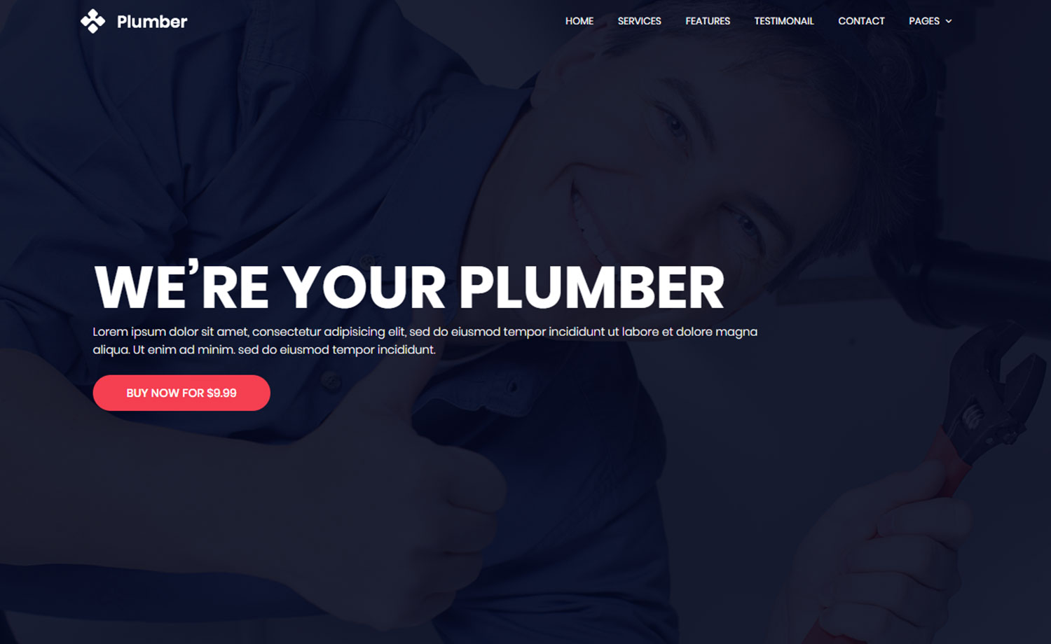 Plumber - Free HTML5 Plumbing Website Template