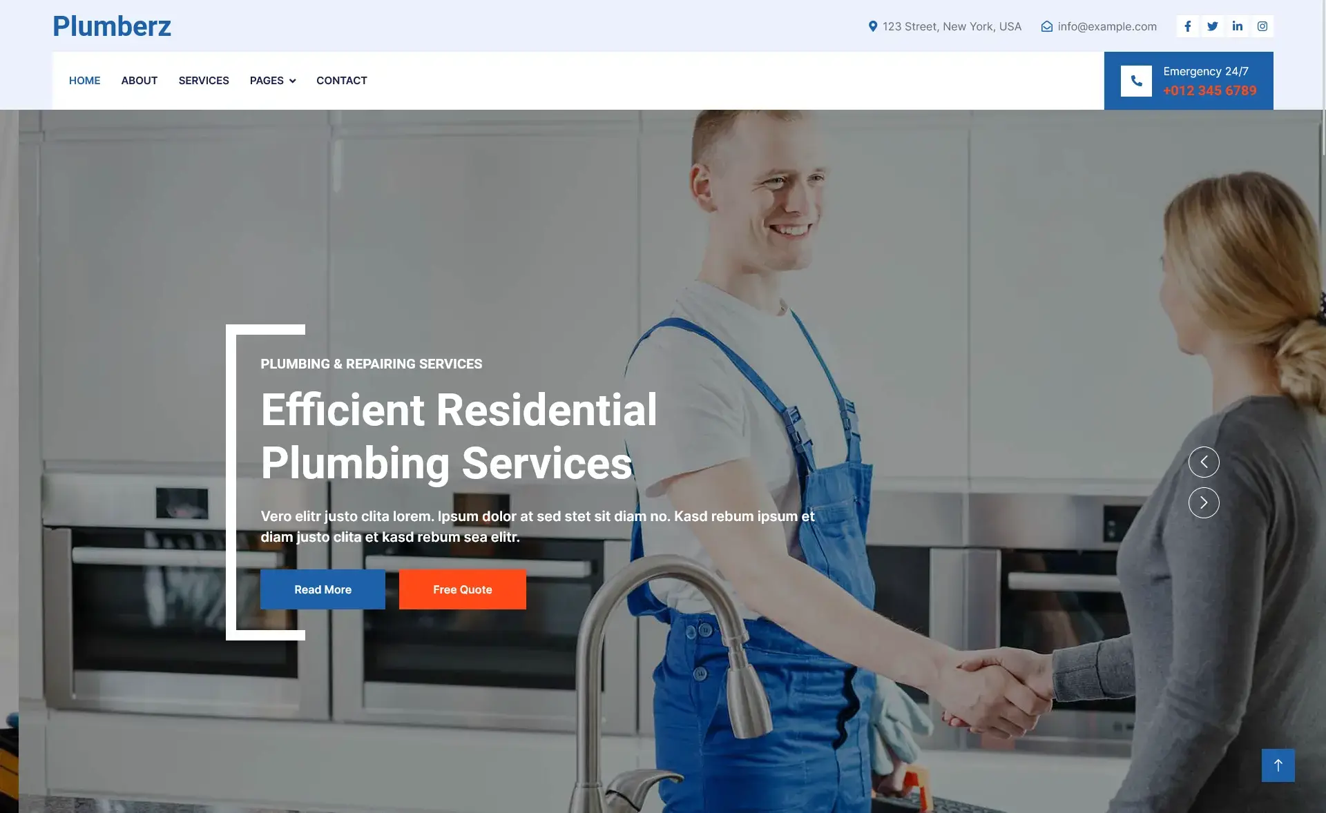 Plumberz - Free Bootstrap 5 Business Website Template