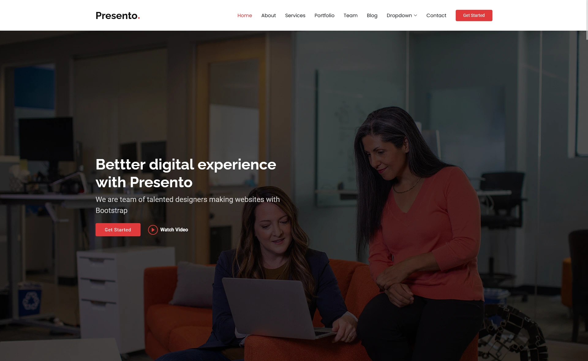 Presento - Free Responsive Bootstrap 5 Business Template