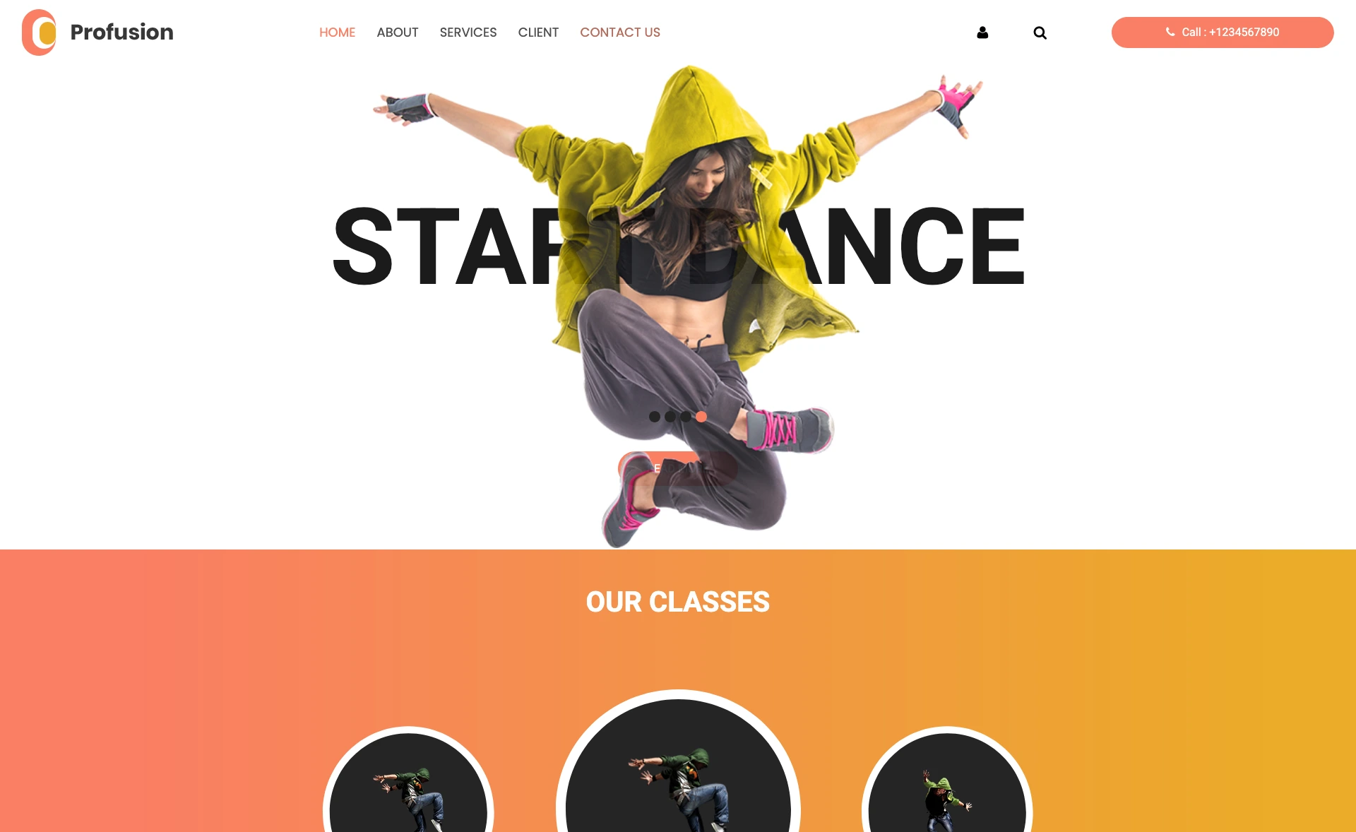 Profusion - Free Bootstrap 4 Responsive Dancing Tutorial Template