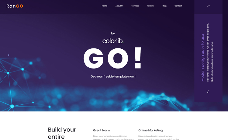 Rango - HTML5 and Bootstrap 4 Free Small Business Website Template