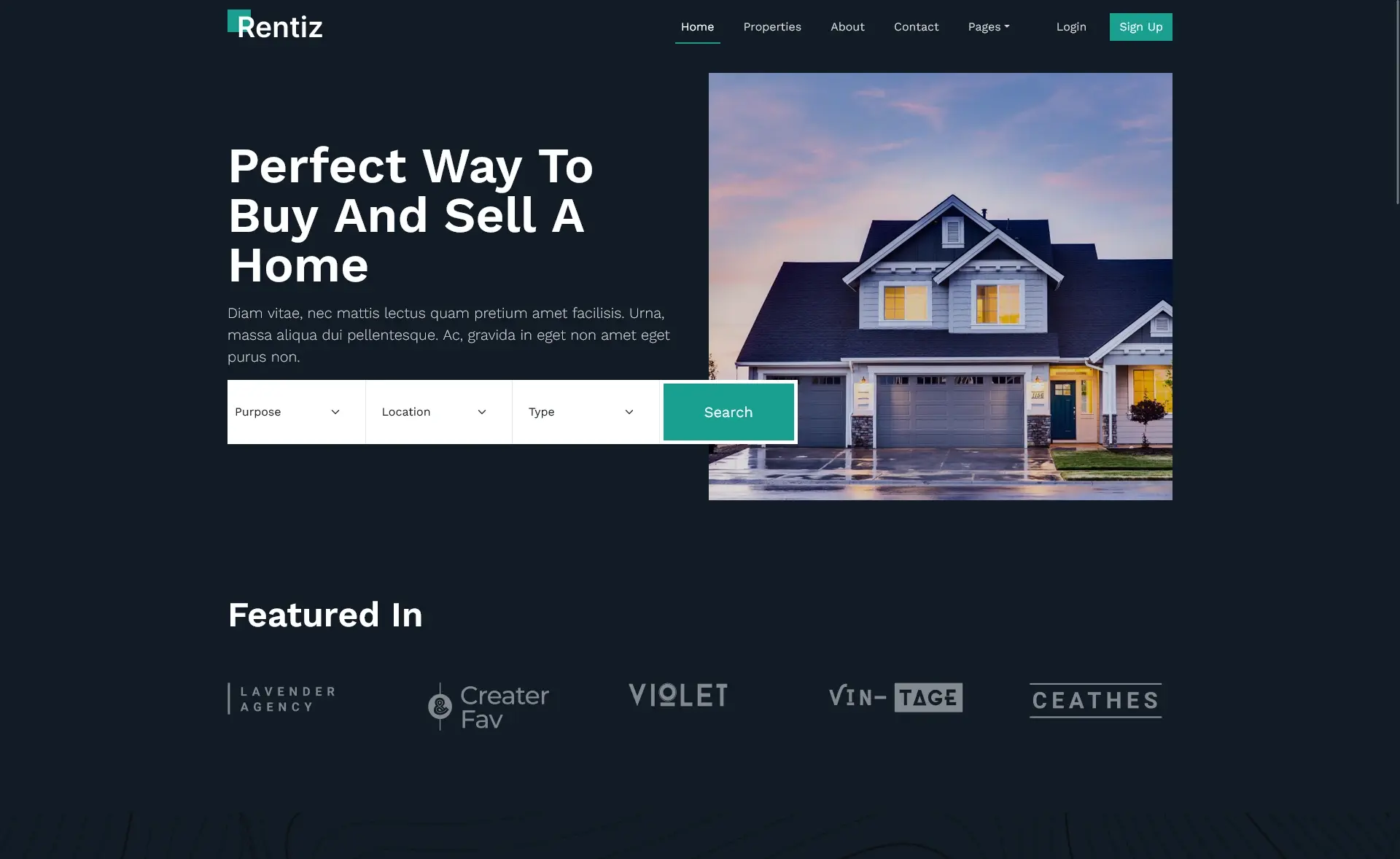 Rentiz - Free Bootstrap 5 Responsive Business Website Template