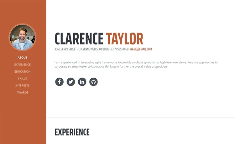 Resume - A Bootstrap 4, Simple Yet Exquisite CV Template