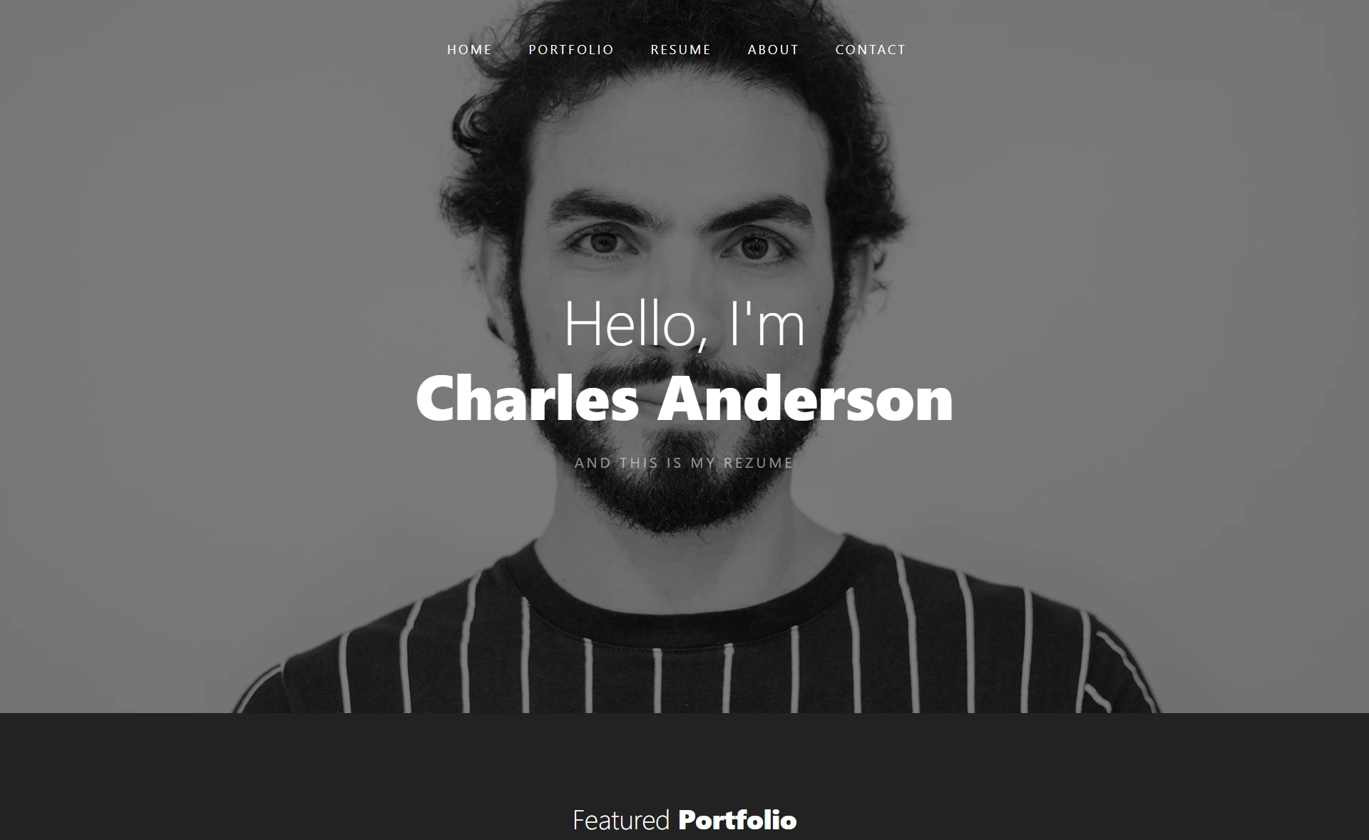 Rezume - Free Bootstrap 4 HTML5 Portfolio Website Template