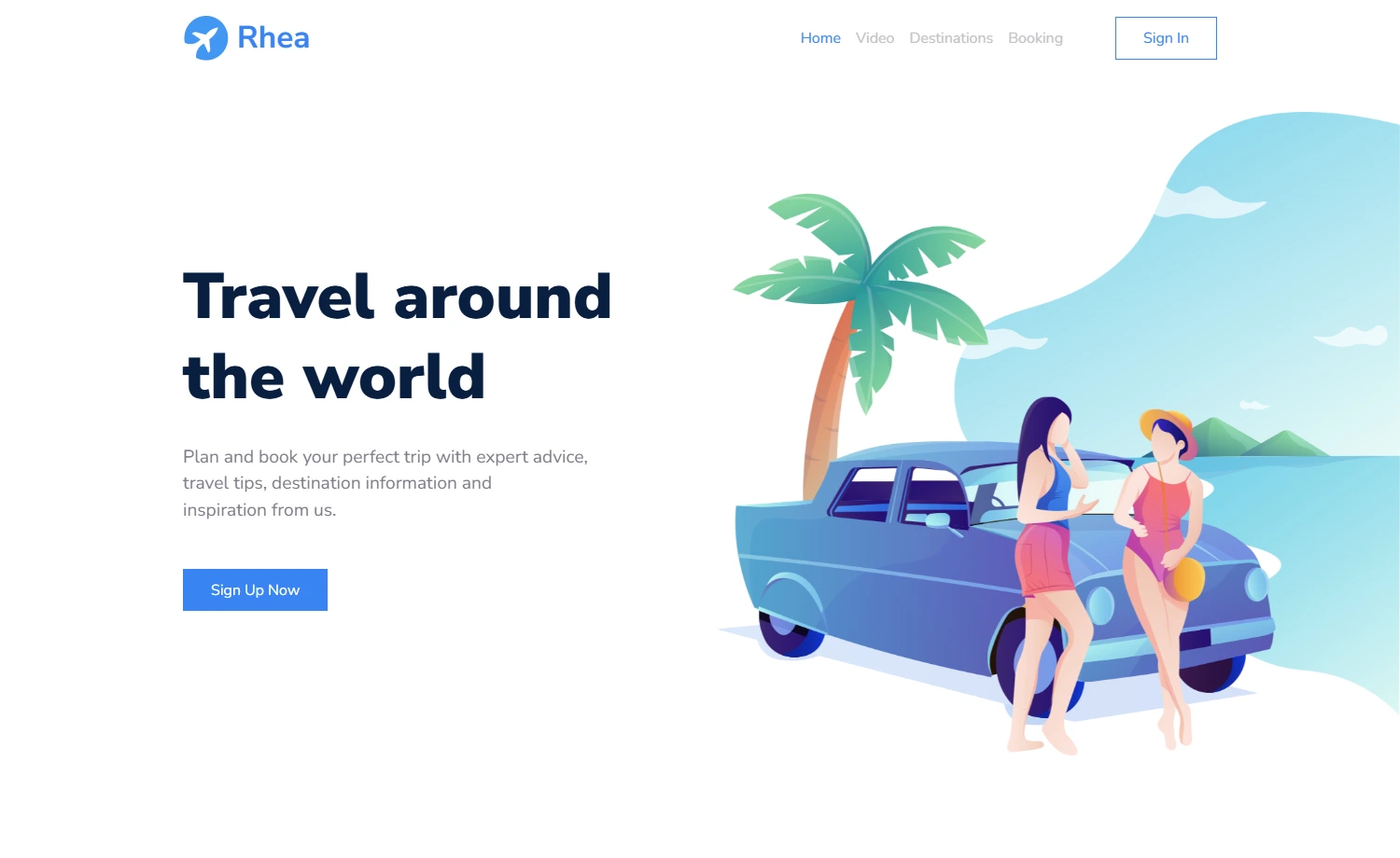 Rhea - Free Bootstrap 5 HTML5 Traveling Landing Page Template