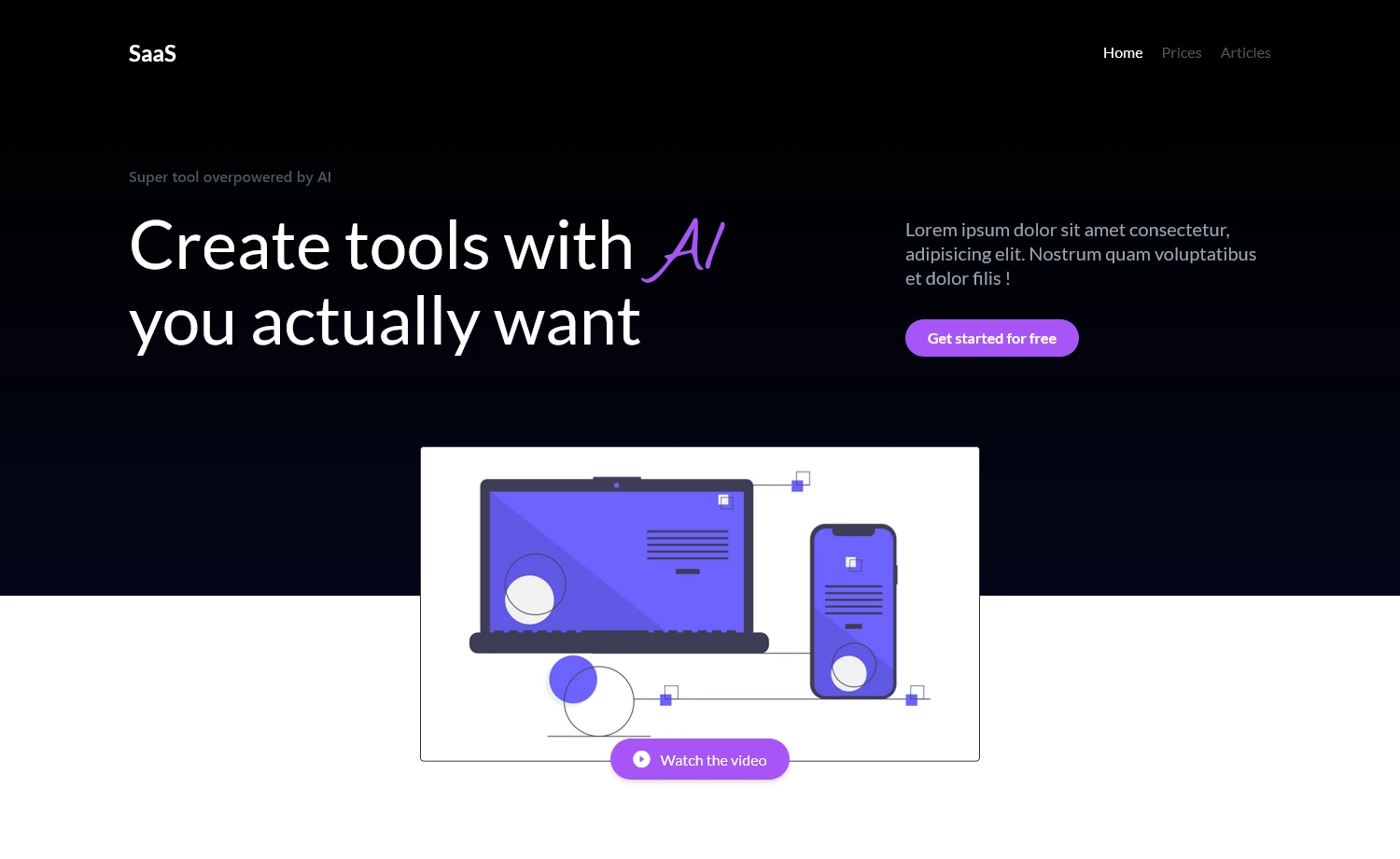 SaaS – Free Tailwind CSS Landing Page Template