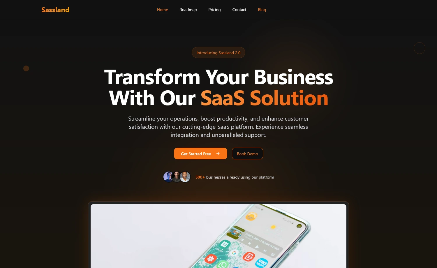 Sassland - Free Tailwind CSS Business & Corporate Template