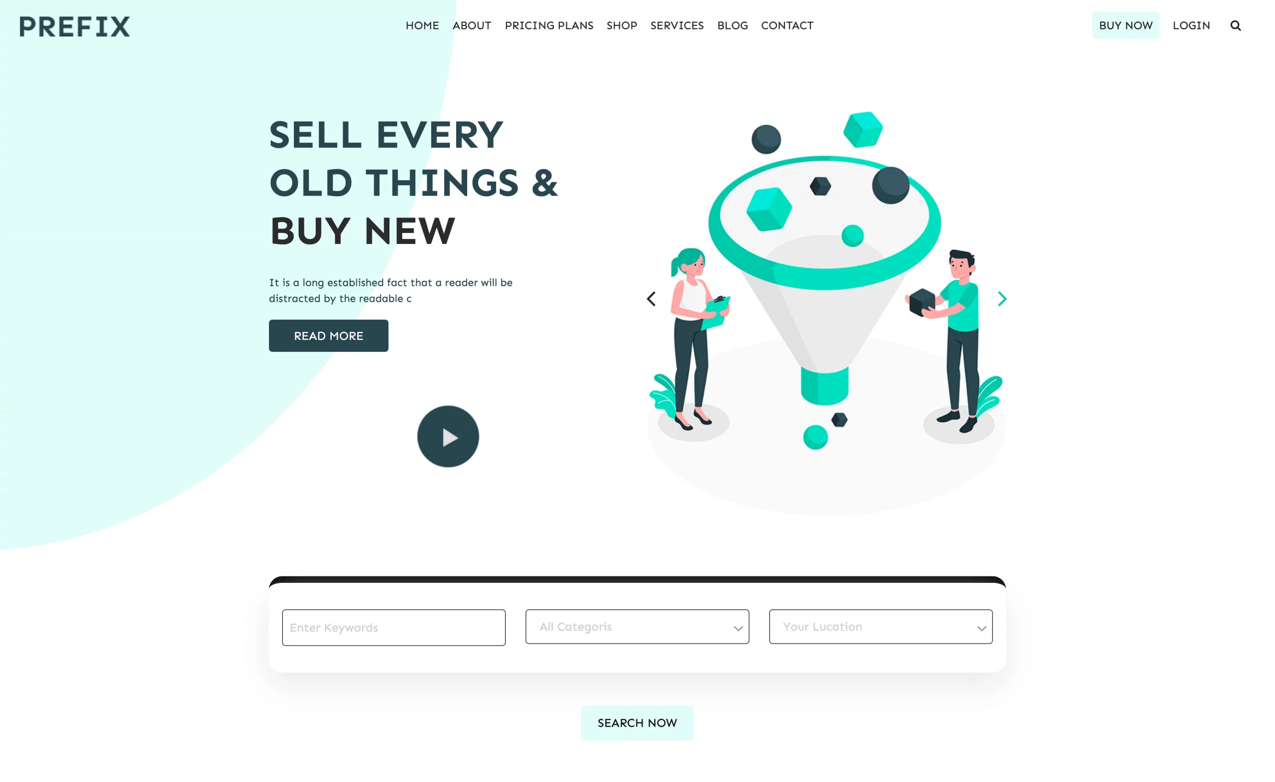 Prefix - Free Bootstrap 4 Responsive eCommerce Template