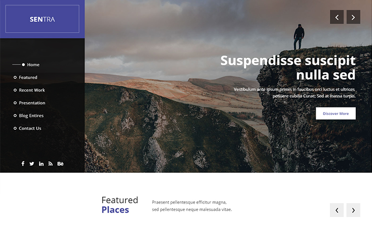 Sentra - One Page Free Responsive Agency Template