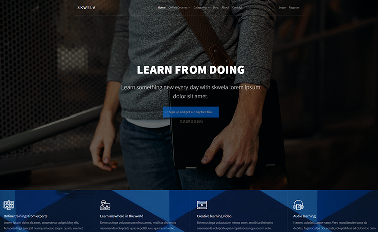 Skwela - User-friendly Free HTML5 Education Website Template