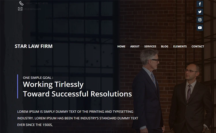 Star Law - Free HTML5 Responsive Law Firm Website Template