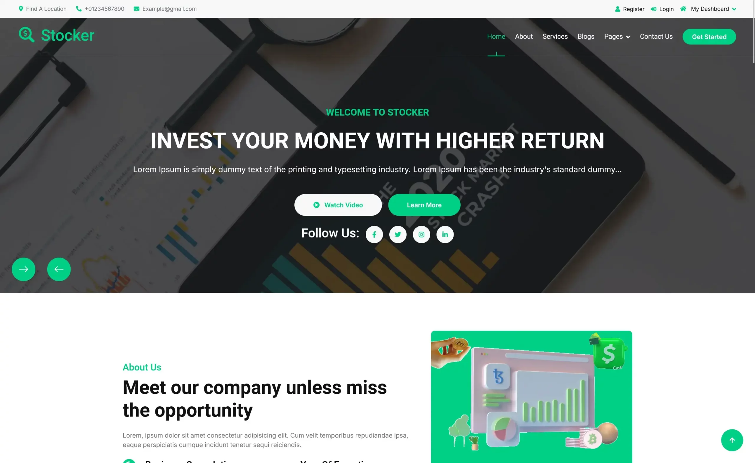 Stocker - Free Bootstrap 5 Business & Corporate Website Template