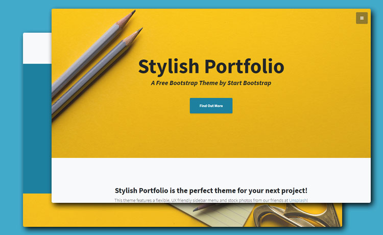 Stylish Portfolio - An Elegant Bootstrap 4 Portfolio Template For Professional Websites