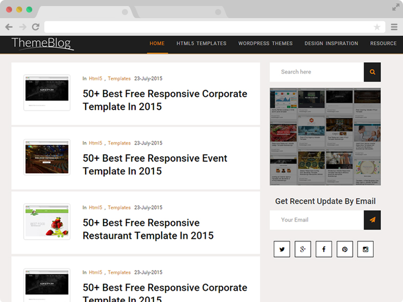ThemeBlog - Free Personal Blog Affiliate Marketing HTML5 Template
