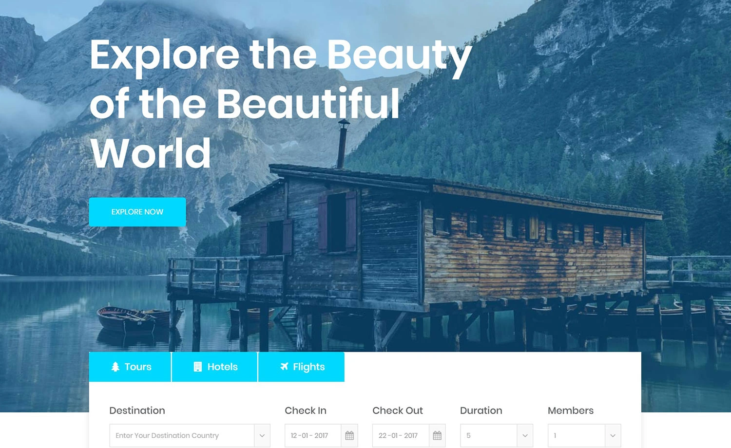 Tournest - Free HTML5 Bootstrap Travel Agency Template With Animation