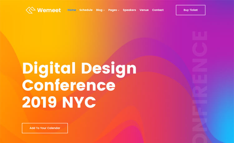 WeMeet - Free Bootstrap 4 HTML5 Event Management Website Template