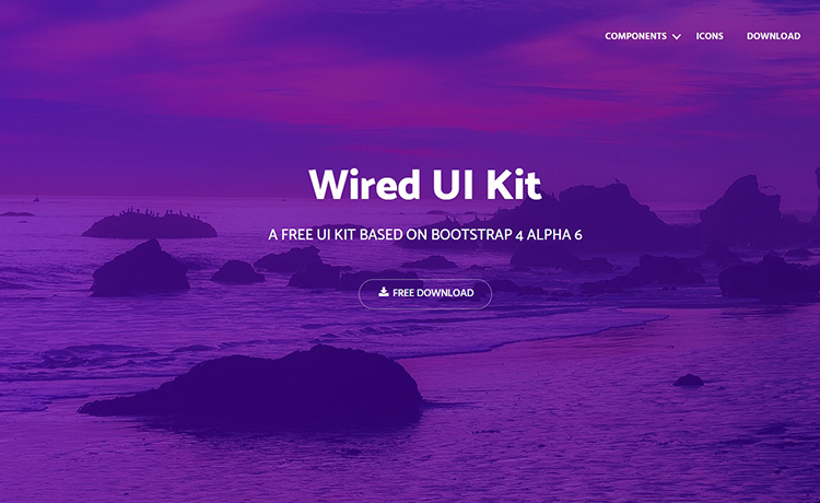 Wired UI Kit - Carefully crafted Bootstrap 4 Free Web UI Kit