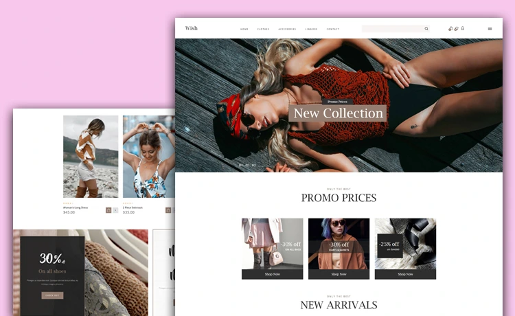 Wish - Responsive and Shop-ready Free eCommerce Website template
