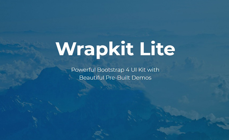 Wrapkit - A Bootstrap 4 UI Kit to Get Things Done Easily