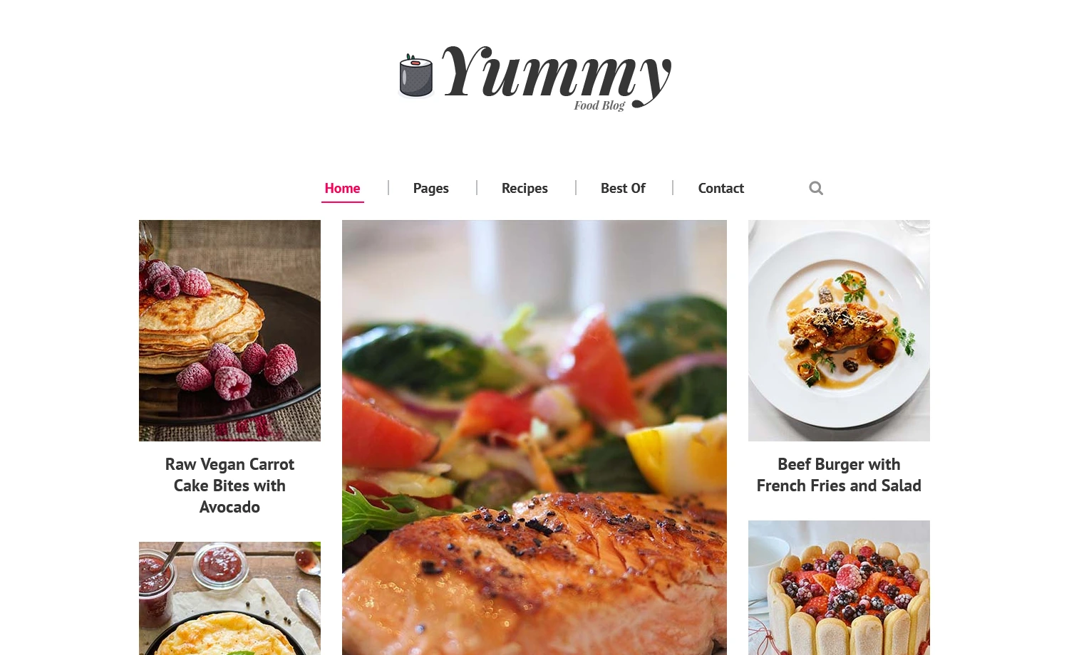 Yummy - Free Bootstrap 4 Food Magazine Website Template