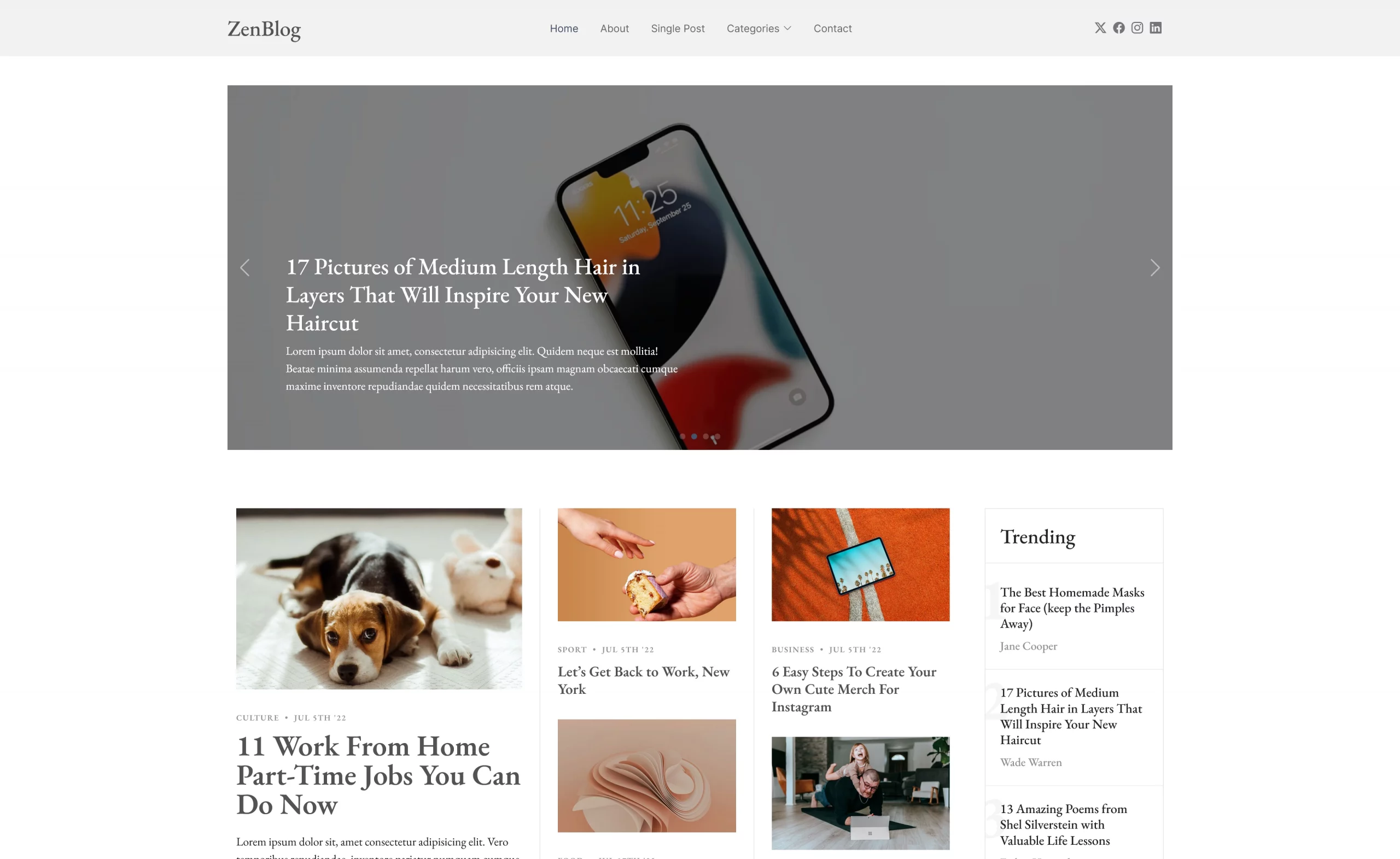 ZenBlog - Free Bootstrap 5 Responsive Blogging Website Template