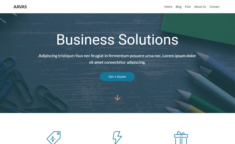 Aavas - Free Bootstrap 4 HTML5 Business Agency Website Template