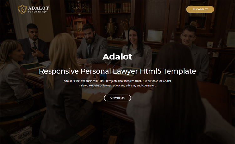 Adalot - Free Bootstrap 4 HTML5 Law Firm Website Template