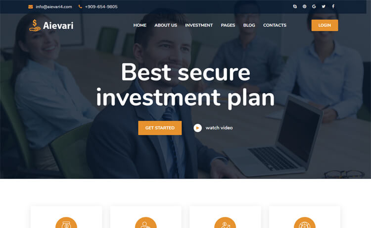 Aievari - Free Bootstrap 4 HTML5 Responsive Business Website Template